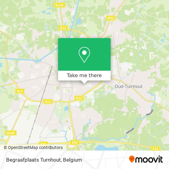 Begraafplaats Turnhout map