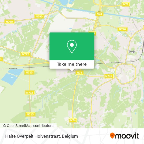 Halte Overpelt Holvenstraat map