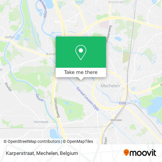 Karperstraat, Mechelen map