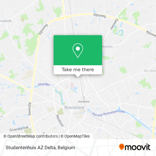 Studentenhuis AZ Delta map