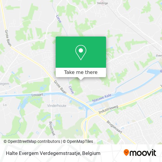 Halte Evergem Verdegemstraatje map