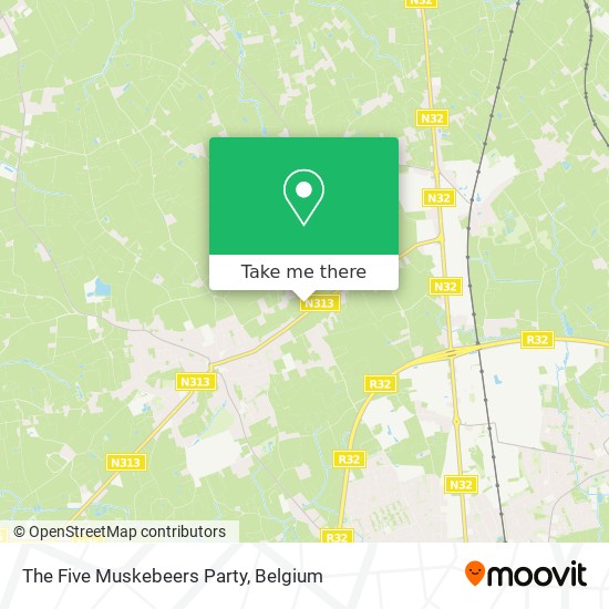 The Five Muskebeers Party map