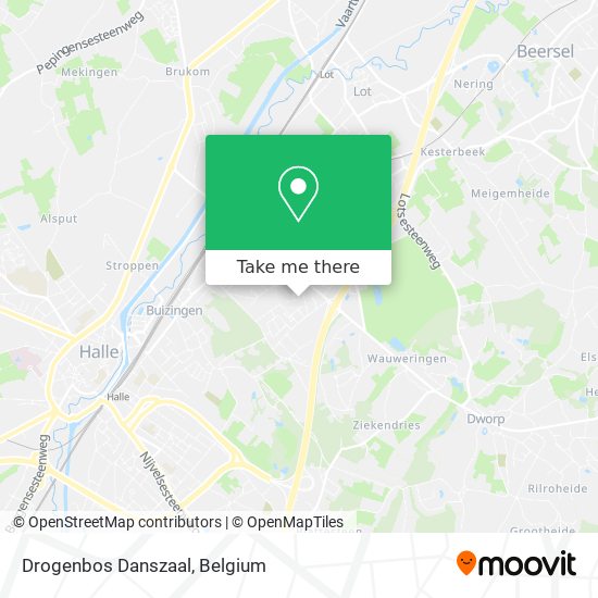 Drogenbos Danszaal map