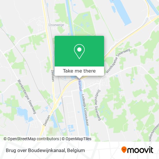 Brug over Boudewijnkanaal map