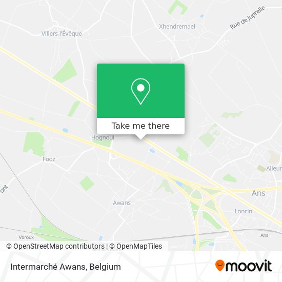 Intermarché Awans map