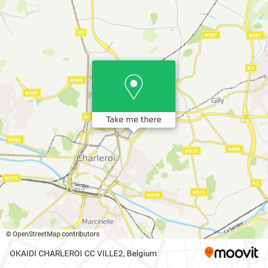 OKAIDI CHARLEROI CC VILLE2 map