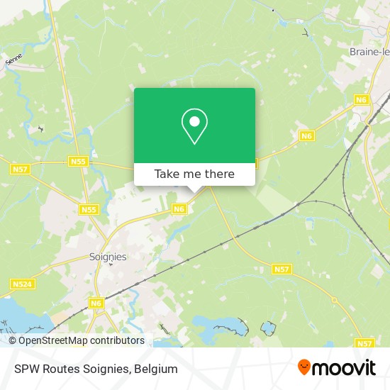 SPW Routes Soignies map