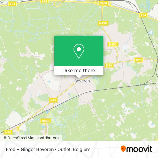 Fred + Ginger Beveren - Outlet map