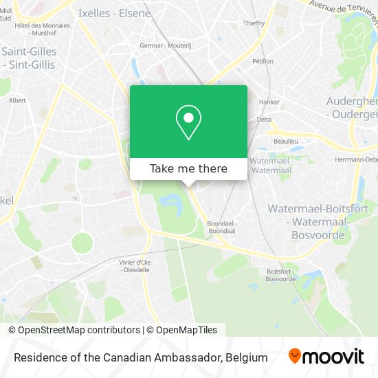 Residence of the Canadian Ambassador map