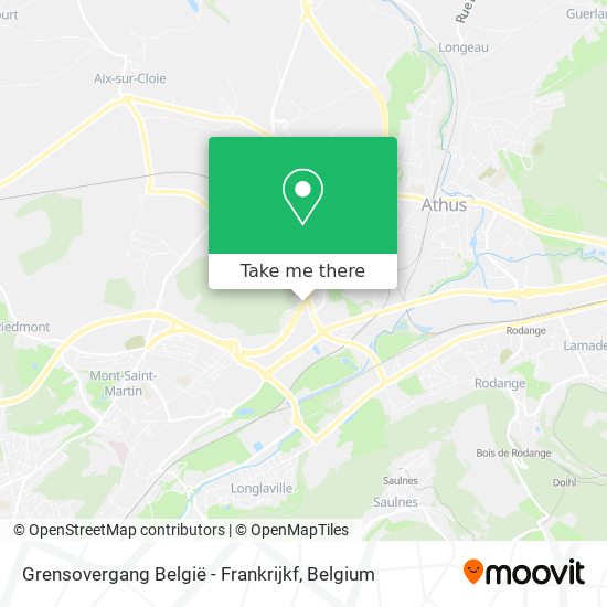 Grensovergang België - Frankrijkf map