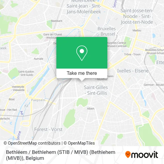 Bethléem / Bethlehem (STIB / MIVB) (Bethlehem (MIVB)) map