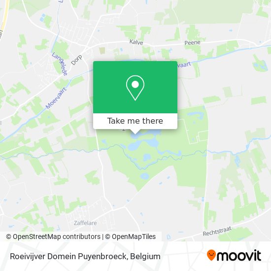 Roeivijver Domein Puyenbroeck map