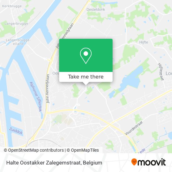 Halte Oostakker Zalegemstraat map