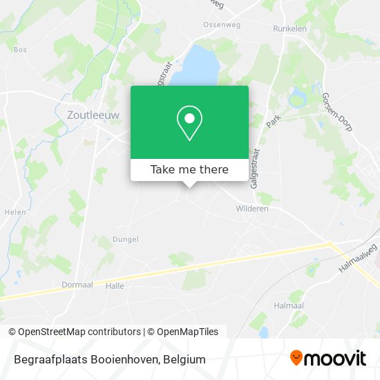 Begraafplaats Booienhoven map