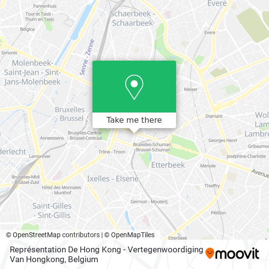 Représentation De Hong Kong - Vertegenwoordiging Van Hongkong map