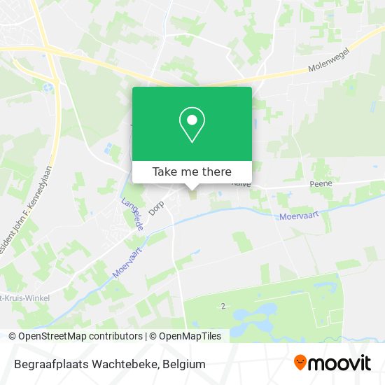 Begraafplaats Wachtebeke map