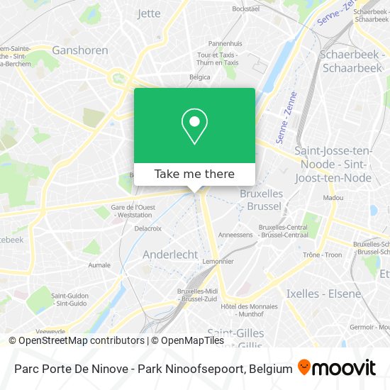 Parc Porte De Ninove - Park Ninoofsepoort map