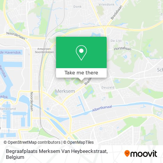 Begraafplaats Merksem Van Heybeeckstraat map