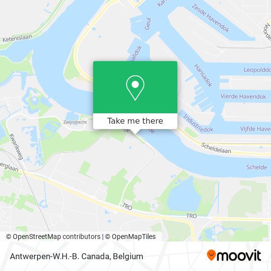 Antwerpen-W.H.-B. Canada map