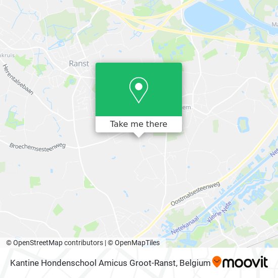 Kantine Hondenschool Amicus Groot-Ranst map