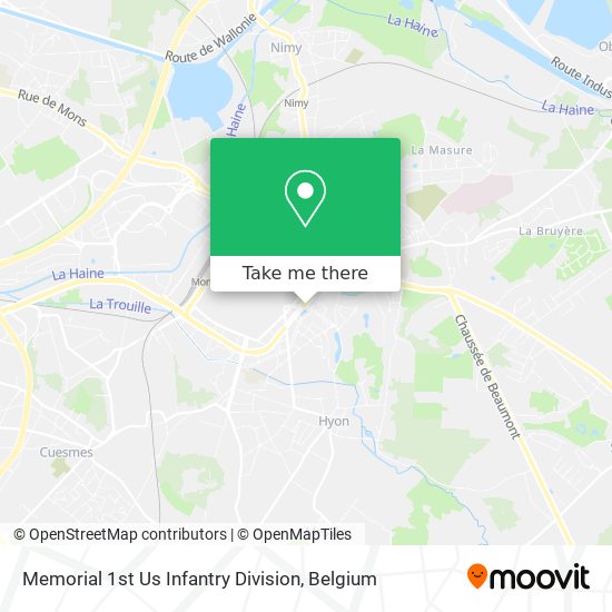 Memorial 1st Us Infantry Division map