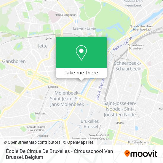 École De Cirque De Bruxelles - Circusschool Van Brussel map