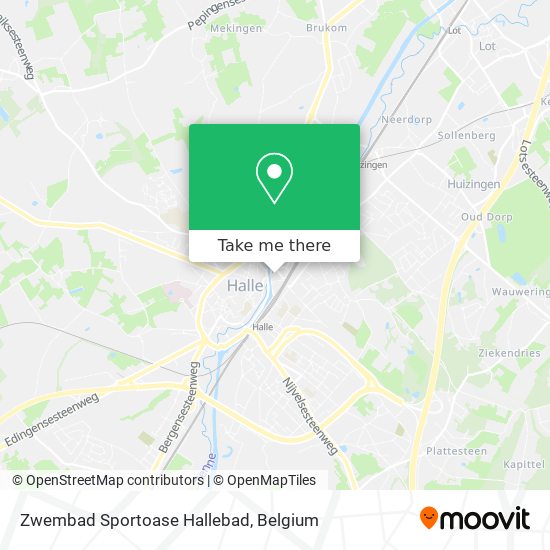 Zwembad Sportoase Hallebad map