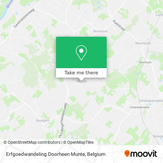 Erfgoedwandeling Doorheen Munte map