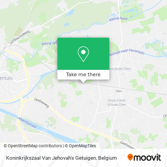 Koninkrijkszaal Van Jehovah's Getuigen map