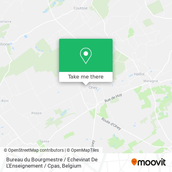 Bureau du Bourgmestre / Echevinat De L'Enseignement / Cpas map
