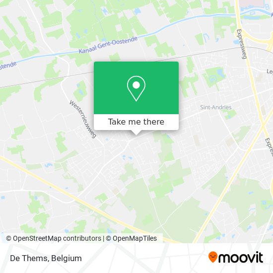 De Thems map