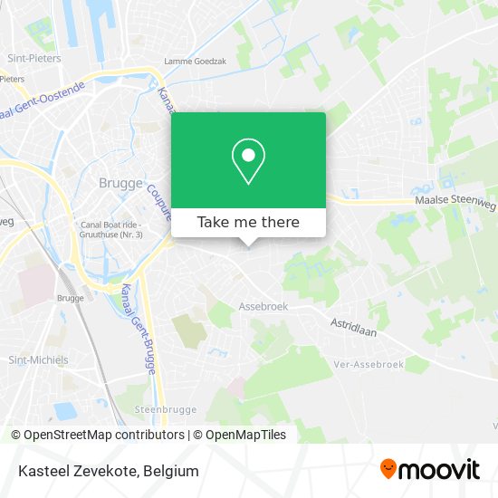 Kasteel Zevekote map