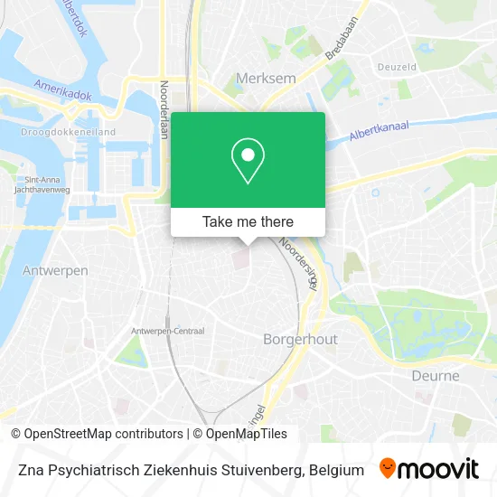 Zna Psychiatrisch Ziekenhuis Stuivenberg map