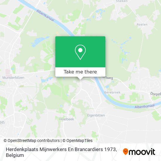 Herdenkplaats Mijnwerkers En Brancardiers 1973 plan