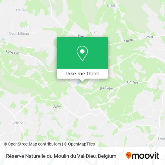 Réserve Naturelle du Moulin du Val-Dieu map