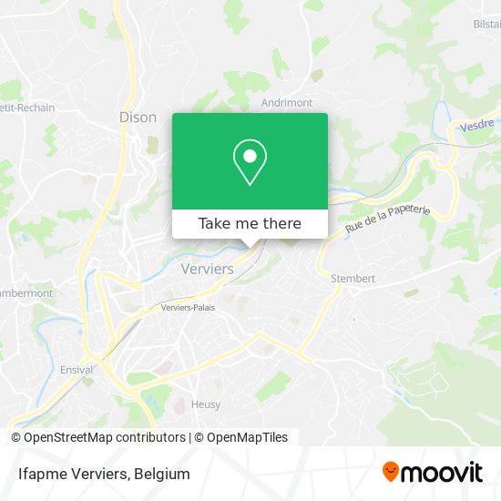 Ifapme Verviers map