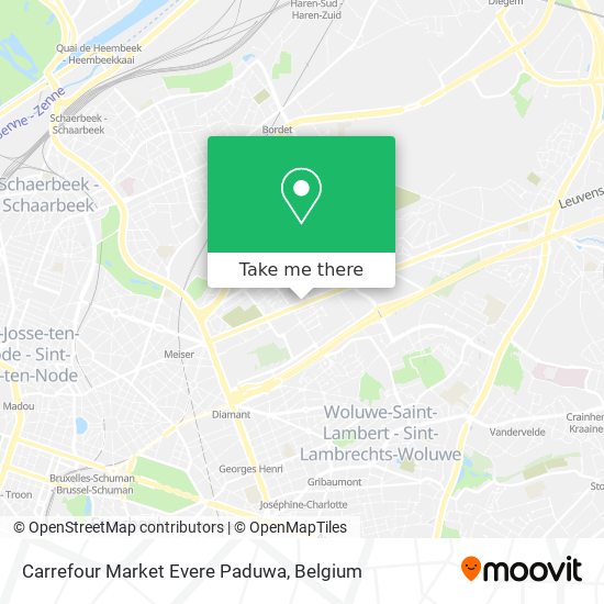 Carrefour Market Evere Paduwa map