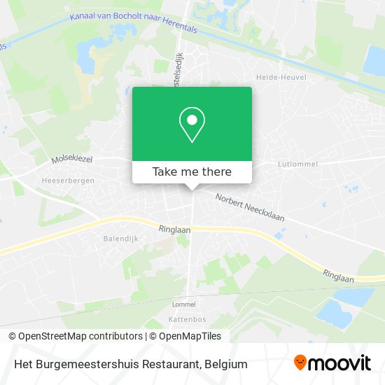 Het Burgemeestershuis Restaurant plan