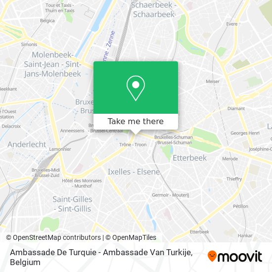 Ambassade De Turquie - Ambassade Van Turkije map