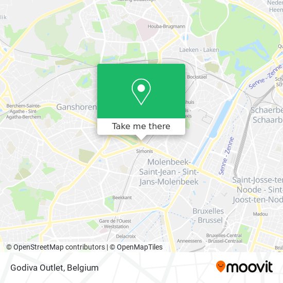 Godiva Outlet map