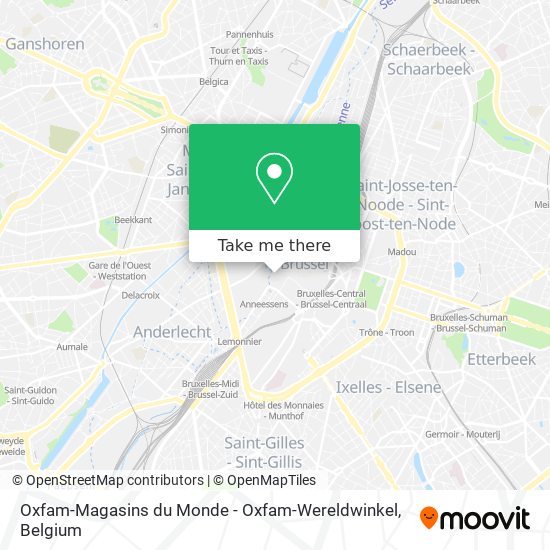 Oxfam-Magasins du Monde - Oxfam-Wereldwinkel map