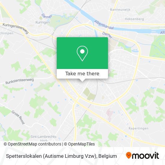 Spetterslokalen (Autisme Limburg Vzw) plan