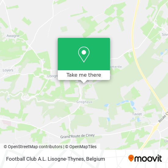 Football Club A.L. Lisogne-Thynes map