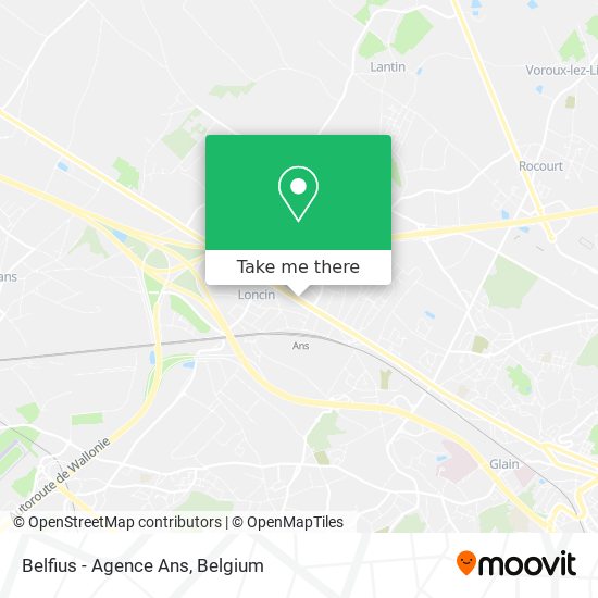 Belfius - Agence Ans map