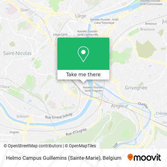 Helmo Campus Guillemins (Sainte-Marie) map