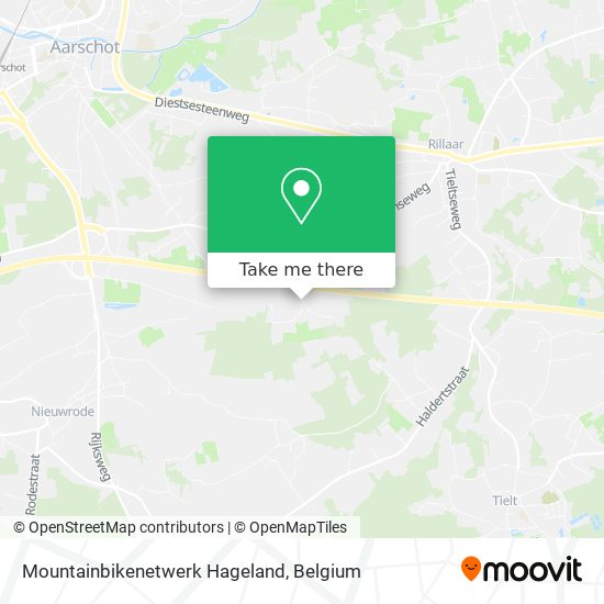 Mountainbikenetwerk Hageland map