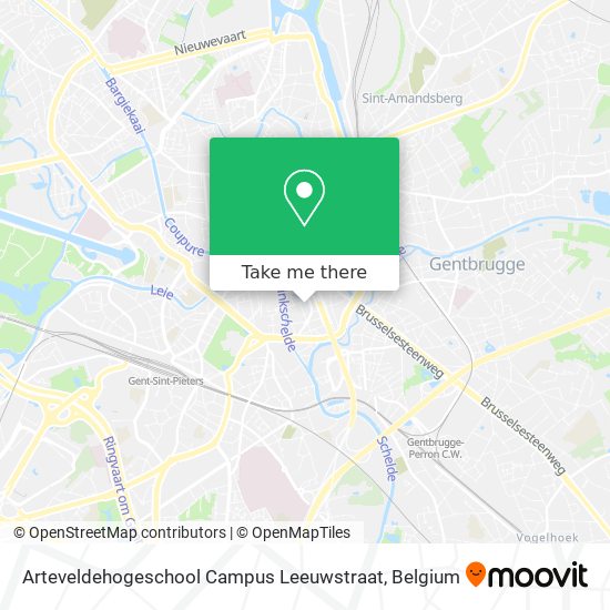 Arteveldehogeschool Campus Leeuwstraat map