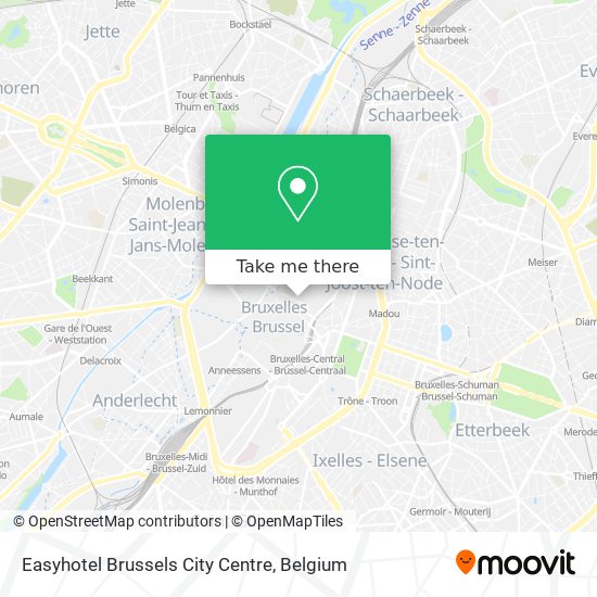 Easyhotel Brussels City Centre map