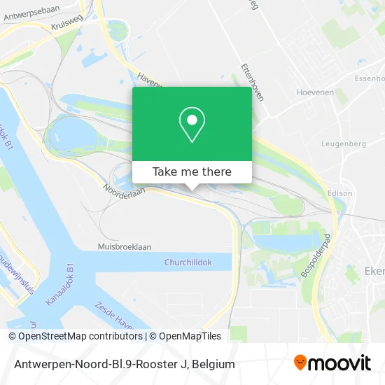 Antwerpen-Noord-Bl.9-Rooster J map