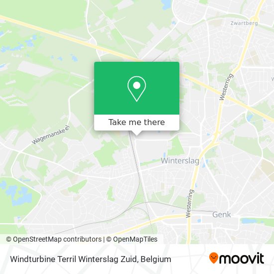 Windturbine Terril Winterslag Zuid map